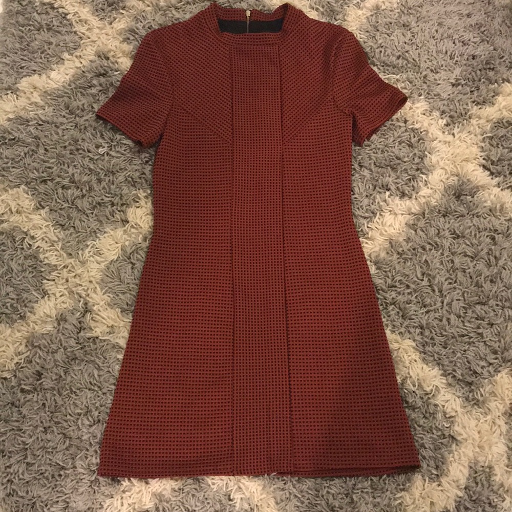 Red and black dress